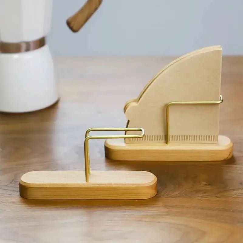 Porta - Filtro de Café de Madeira Suporte Filtro Papel | Organize Seu Café com Estilo e Praticidade - Morada Serena