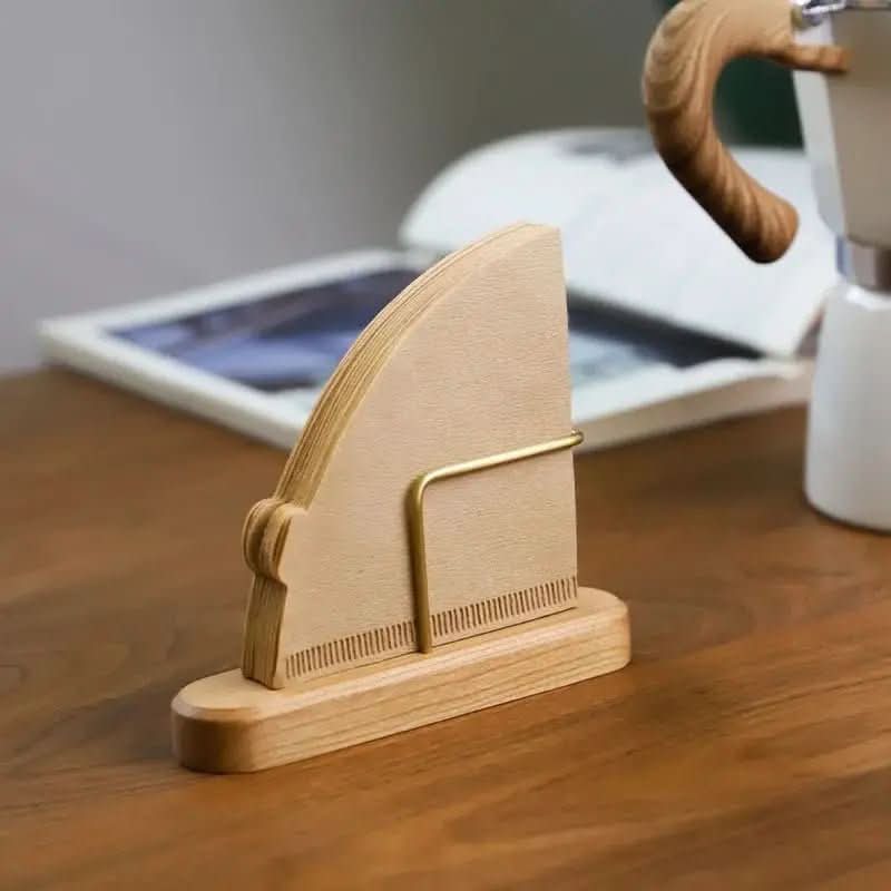 Porta - Filtro de Café de Madeira Suporte Filtro Papel | Organize Seu Café com Estilo e Praticidade - Morada Serena