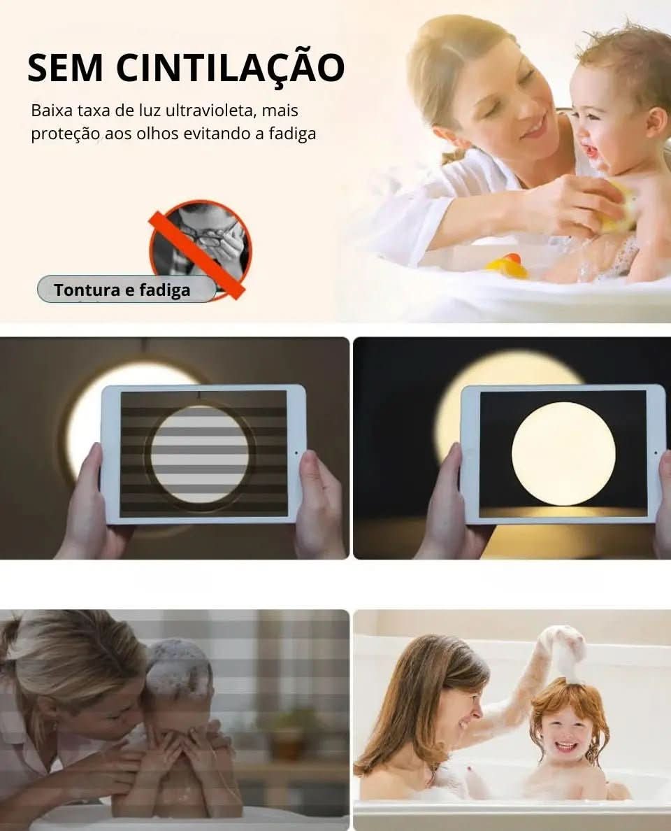 Luminária de Teto Plafon Led Sobrepor Redondo Moderno Com Controle | Morada Serena - Morada Serena