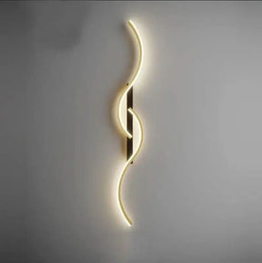 Arandela Onda Dupla de Parede Interna - Ilumine Seu Espaço com Elegância e Estilo - Morada Serena