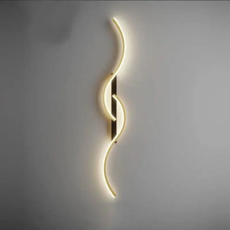 Arandela Onda Dupla de Parede Interna - Ilumine Seu Espaço com Elegância e Estilo - Morada Serena