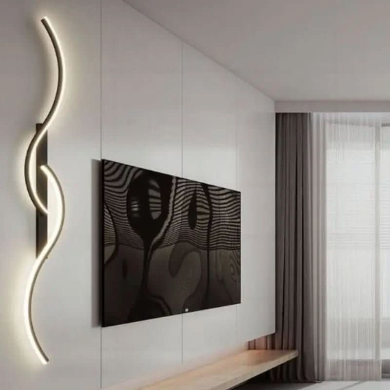 Arandela Onda Dupla de Parede Interna - Ilumine Seu Espaço com Elegância e Estilo - Morada Serena