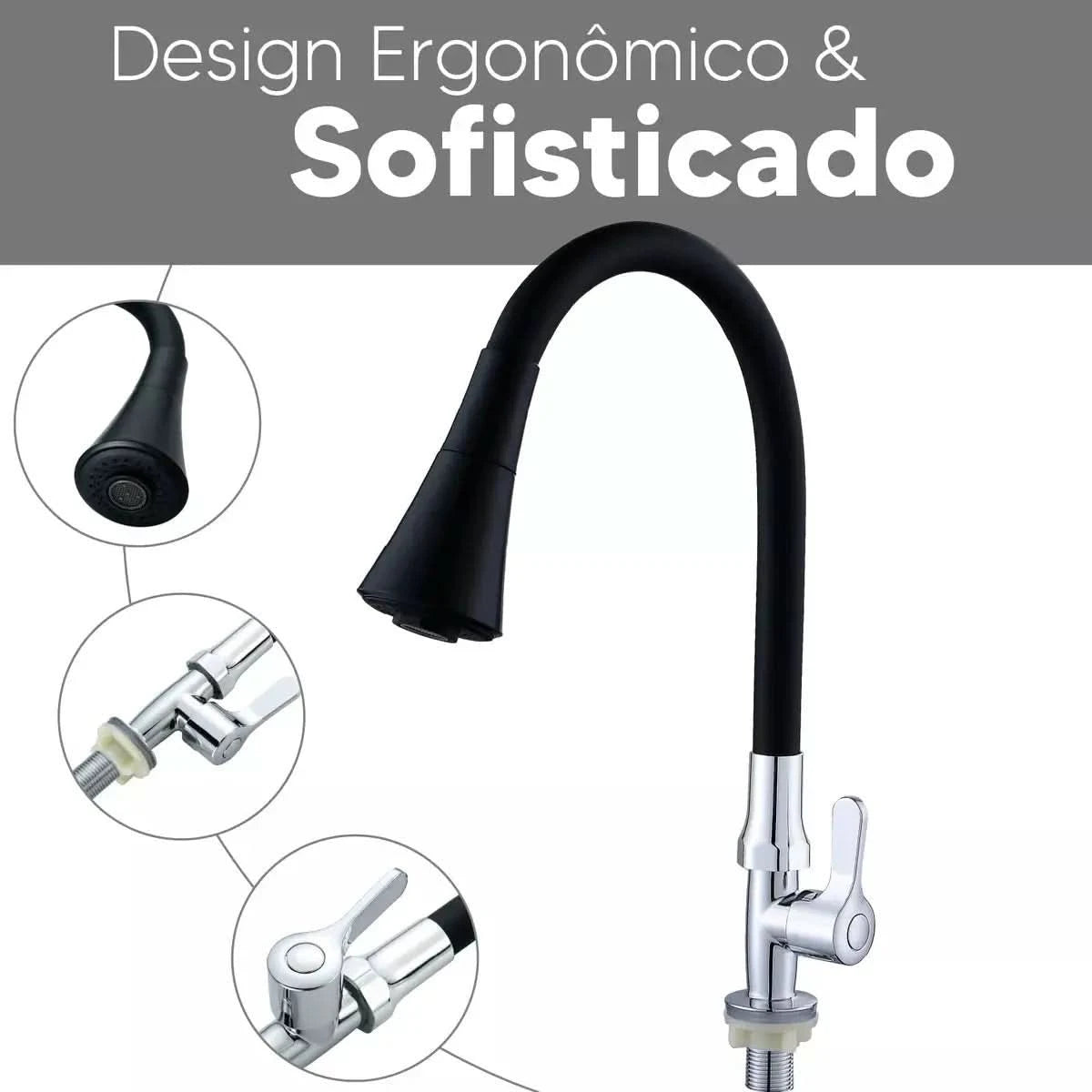 Torneira Gourmet De Parede Para Cozinha - Morada Serena