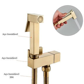 Ducha Higiênica para Banheiro Dourada - Sofisticação e Funcionalidade - Morada Serena