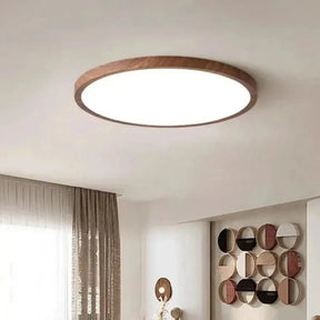 Plafon Led Sobrepor Redondo Wooden - Morada Serena