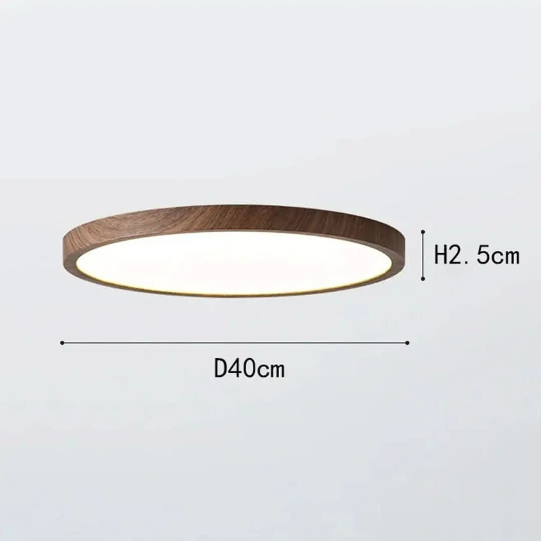 Plafon Led Sobrepor Redondo Wooden - Morada Serena