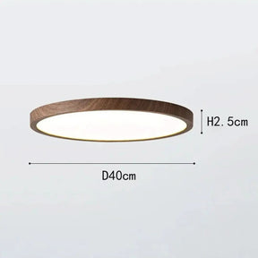 Plafon Led Sobrepor Redondo Wooden - Morada Serena