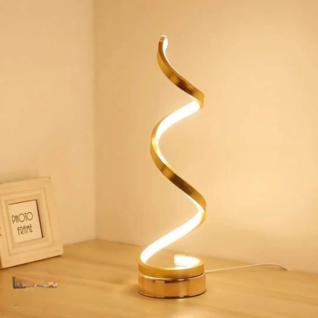 Luminária Abajur De Mesa Ondular Led Nórdico - Morada Serena