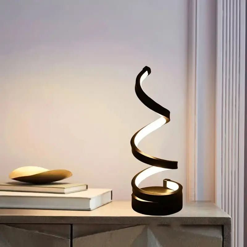 Luminária Abajur De Mesa Ondular Led Nórdico - Morada Serena