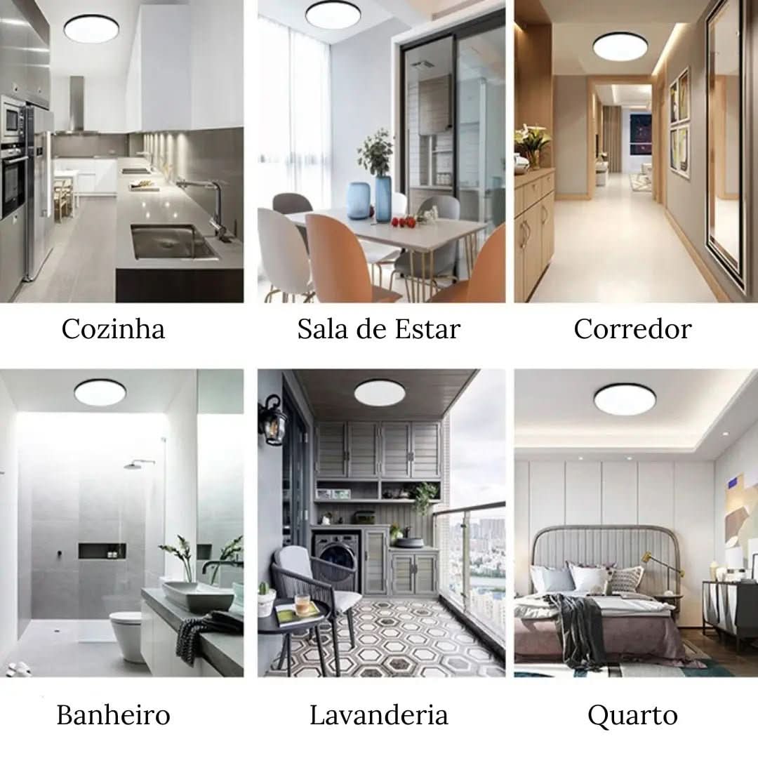 Luminária De Teto Plafon Led Sobrepor - Morada Serena