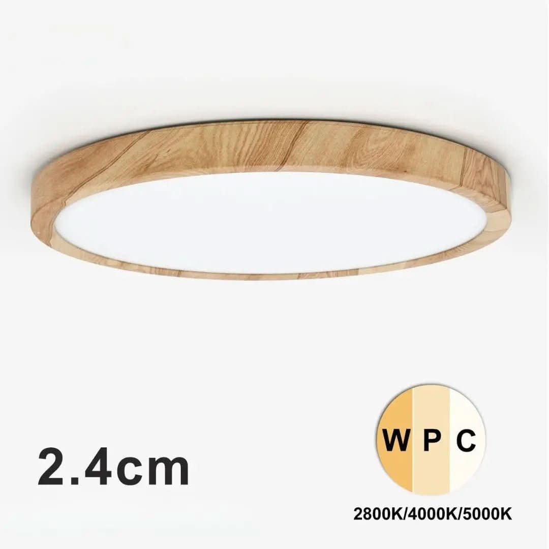 Plafon De Teto Led Sobrepor Estilo Amadeirado - Morada Serena