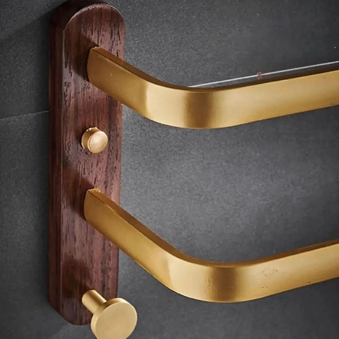 Porta Toalha para Banheiro Duplo e Triplo Madeira Maciça - Praticidade e Durabilidade para Seu Banheiro - Morada Serena