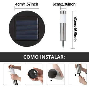 Luz Solar Para Jardim A Prova De Água - Morada Serena