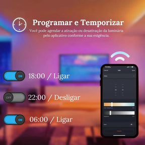 Luminária de Teto Plafon LED Redondo Inteligente - Compatível com Alexa e Google Home - Morada Serena