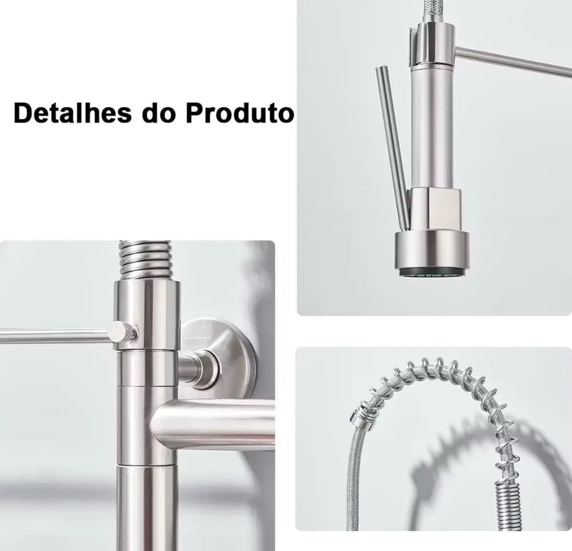 Torneira para Cozinha Misturador Modelo Pull Out - Praticidade e Estilo para Sua Cozinha - Morada Serena