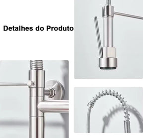 Torneira para Cozinha Misturador Modelo Pull Out - Praticidade e Estilo para Sua Cozinha - Morada Serena