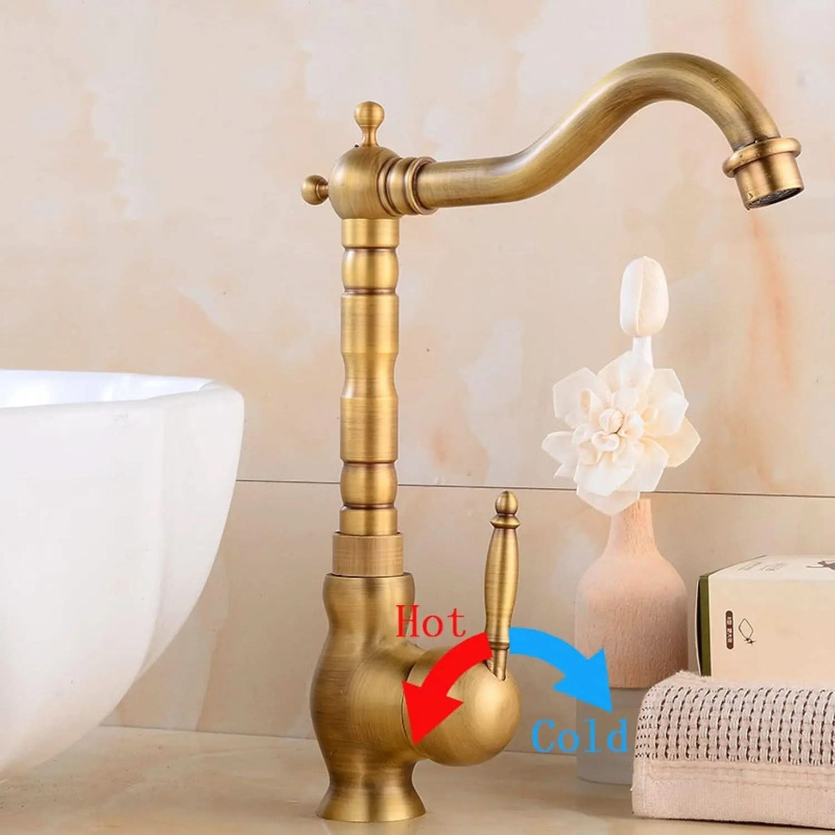 Torneira Monocomando Para Banheiro Modelo Antique - Morada Serena