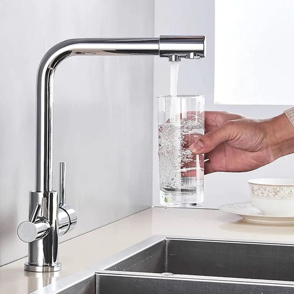 Torneira Gourmet Para Cozinha Com Filtro Modelo Duplo Comando Modelo Giratória - Morada Serena