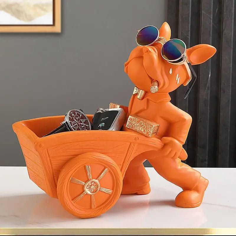 Escultura Decorativa Bulldog Francês Decorativo - Morada Serena