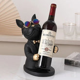 Escultura Decorativa BullDog Francês Mordomo Suporte de Vinho - Morada Serena