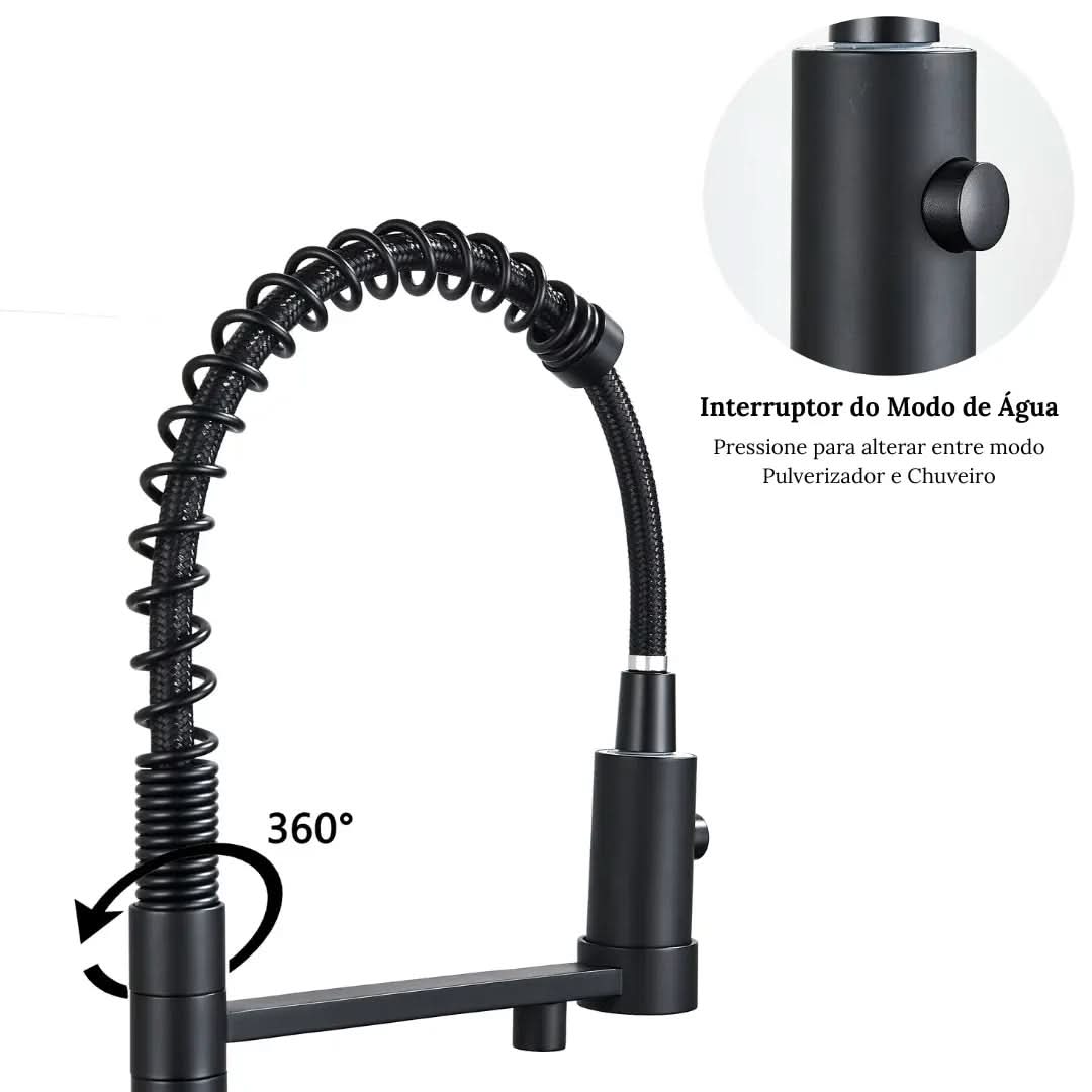 Torneira de Cozinha Gourmet Monocomando Com Filtro – Design, Praticidade e Água Pura - Morada Serena