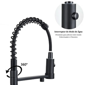 Torneira de Cozinha Gourmet Monocomando Com Filtro – Design, Praticidade e Água Pura - Morada Serena