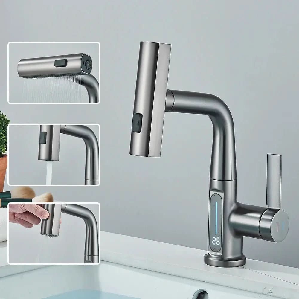 Torneira Para Banheiro Monocomando Digital Cascata - Morada Serena