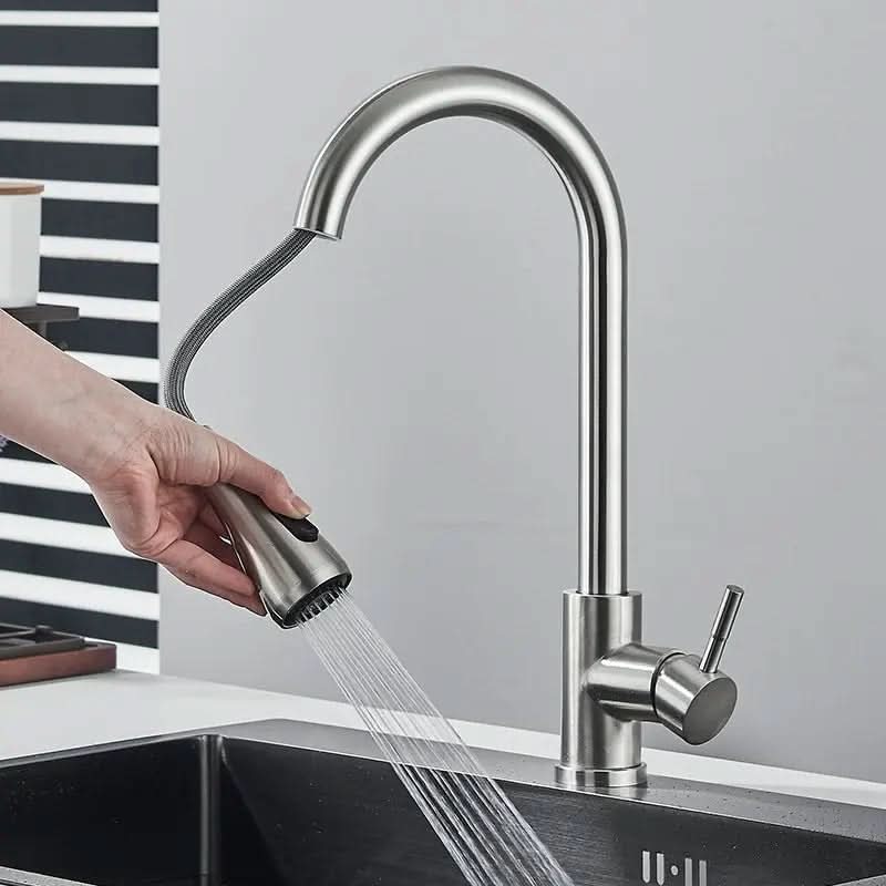 Torneira Monocomando Para Cozinha Níquel Escovado Com Extensor - Morada Serena