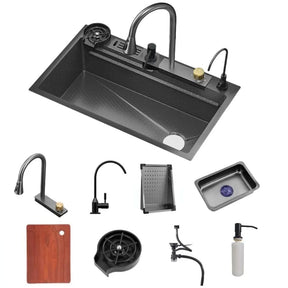 Kit Cuba Cozinha Gourmet Aço Inox Torneira Flexível - Morada Serena