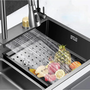 Kit Cuba Cozinha Gourmet Aço Inox Torneira Flexível - Morada Serena