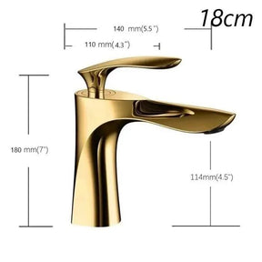 Torneira para Banheiro Monocomando Dourada Misturador Bica Baixa - Elegância e Funcionalidade - Morada Serena