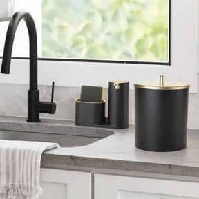 Kit Lixeira Cozinha 5L E Dispenser Porta Detergente Luxo – Estilo e Praticidade na Sua Pia - Morada Serena