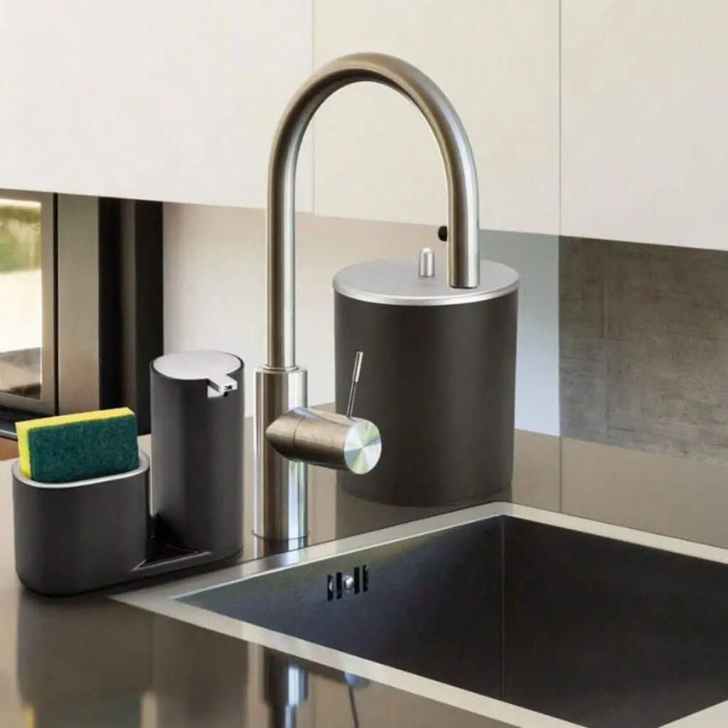 Kit Lixeira Cozinha 5L E Dispenser Porta Detergente Luxo – Estilo e Praticidade na Sua Pia - Morada Serena