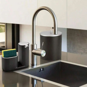 Kit Lixeira Cozinha 5L E Dispenser Porta Detergente Luxo – Estilo e Praticidade na Sua Pia - Morada Serena