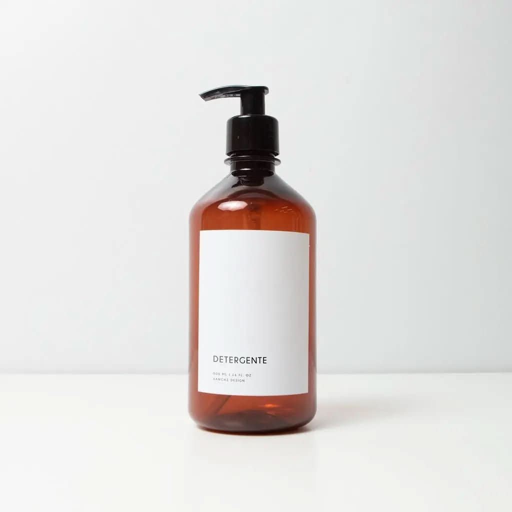 Porta Sabão Frasco Âmbar Minimal Sanchz Design - Morada Serena