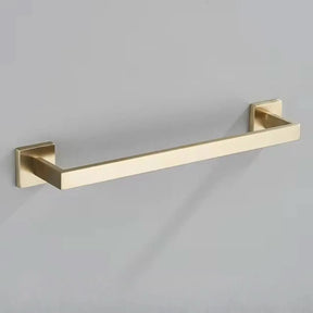 Kit Acessórios Para Banheiro Completo 4 Peças Inox 40/60cm Dourado Escovado - Morada Serena