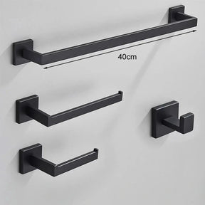 Kit Acessórios Para Banheiro Completo 4 Peças Inox 40/60cm Dourado Escovado - Morada Serena
