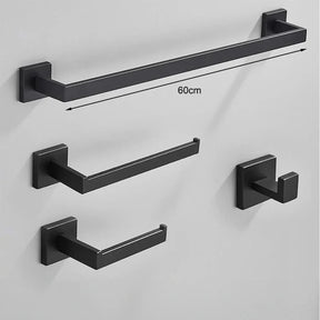 Kit Acessórios Para Banheiro Completo 4 Peças Inox 40/60cm Dourado Escovado - Morada Serena