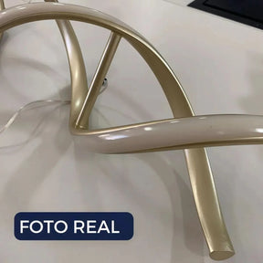 Pendente Led Lustre Preto/Dourado Para Sala de Jantar Decoração - Morada Serena