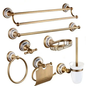 Conjunto de Acessórios para Banheiro Estilo Vintage - Elegância e Charme para Seu Banheiro - Morada Serena