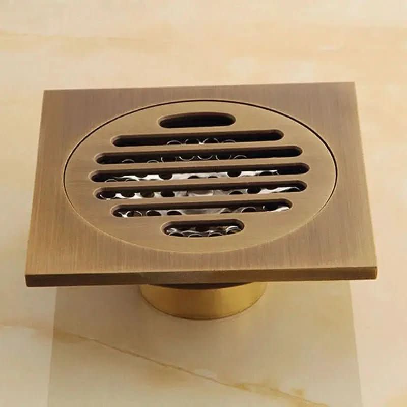 Ralo para Banheiro Estilo Vintage 10x10cm - Elegância e Funcionalidade para Seu Banheiro - Morada Serena