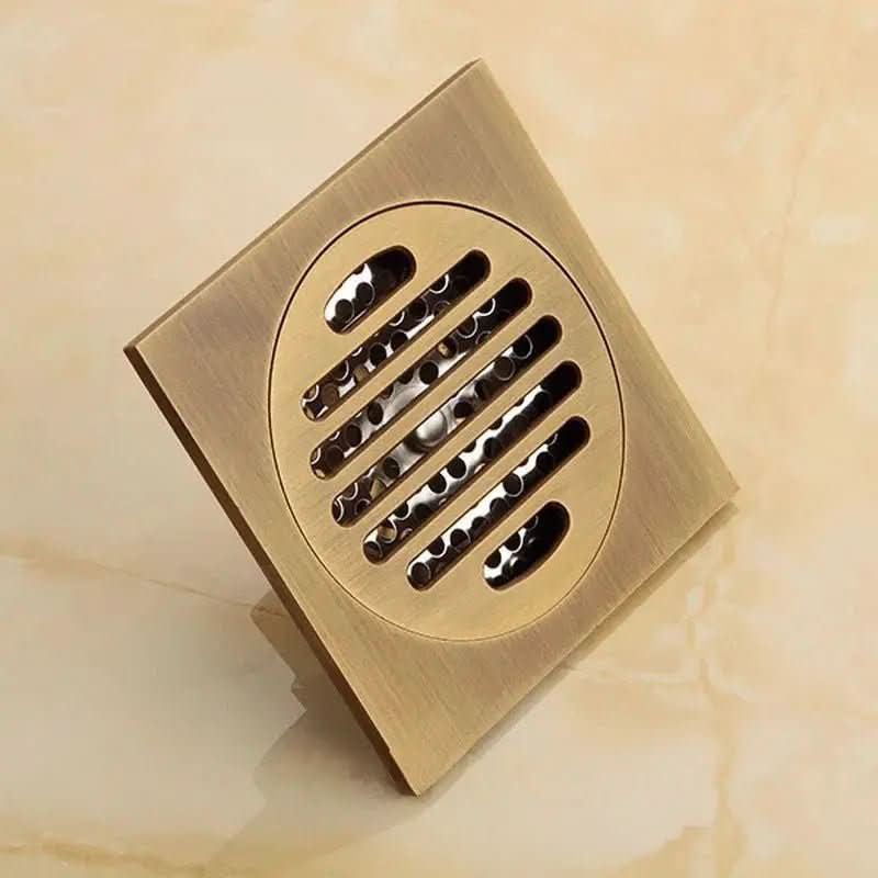 Ralo para Banheiro Estilo Vintage 10x10cm - Elegância e Funcionalidade para Seu Banheiro - Morada Serena