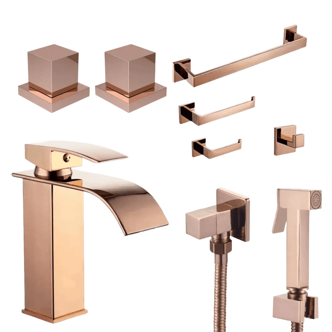 Kit para Banheiro Reforma Completa 5 Peças - Transforme Seu Banheiro com Praticidade - Morada Serena