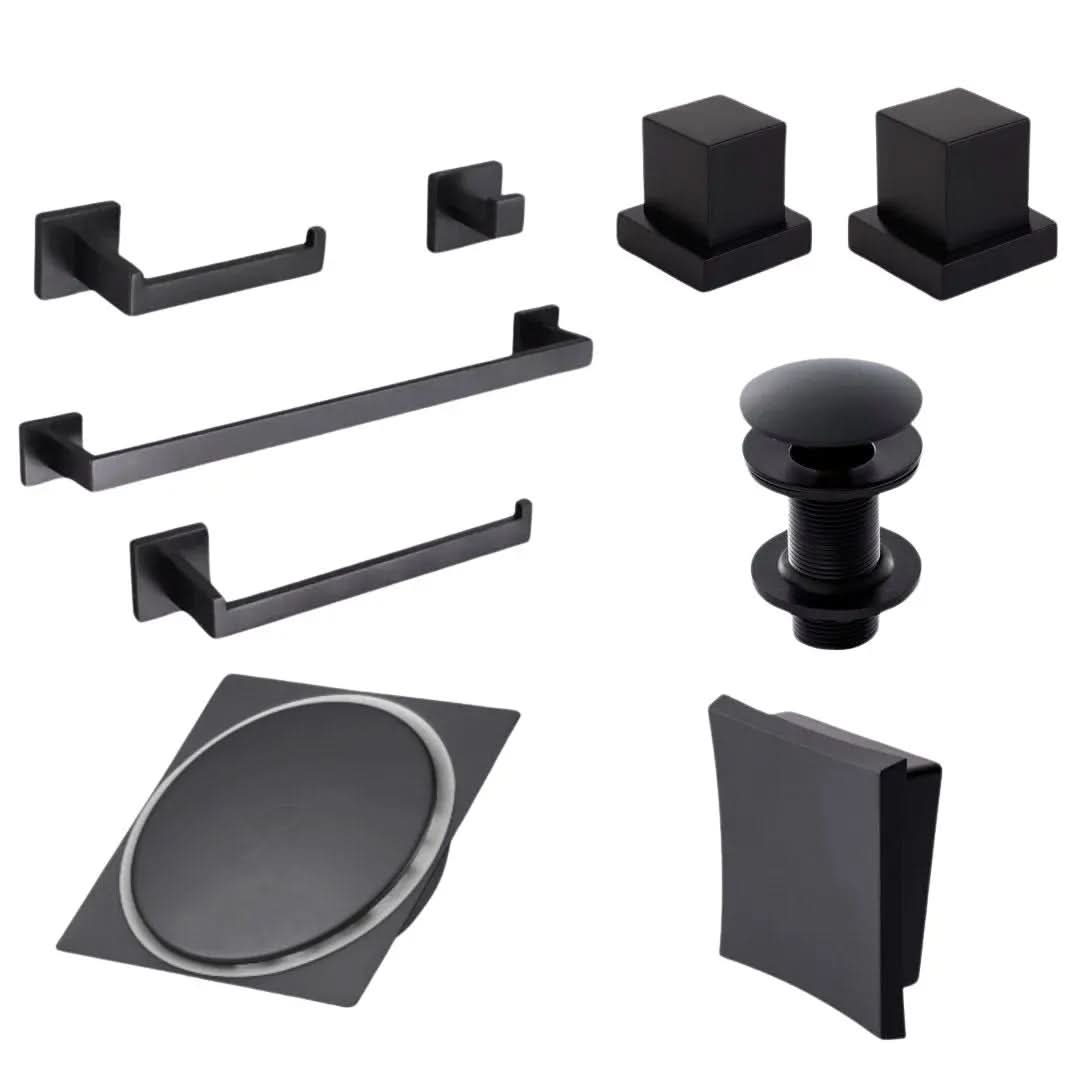 Kit Completo 'Bella Essenza' - Conjunto de Acabamentos para Banheiro com 9 Peças - Morada Serena