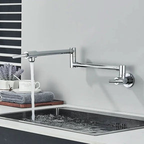Torneira para Cozinha Gourmet Montada na Parede 360° Flexível Bico Longo - Praticidade e Estilo - Morada Serena