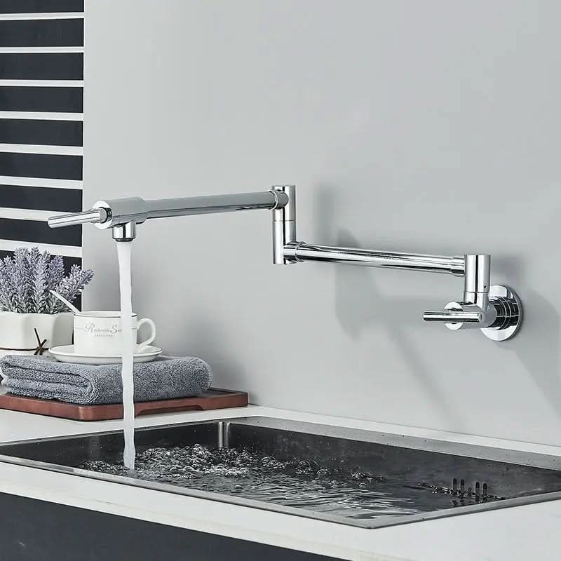 Torneira para Cozinha Gourmet Montada na Parede 360° Flexível Bico Longo - Praticidade e Estilo - Morada Serena