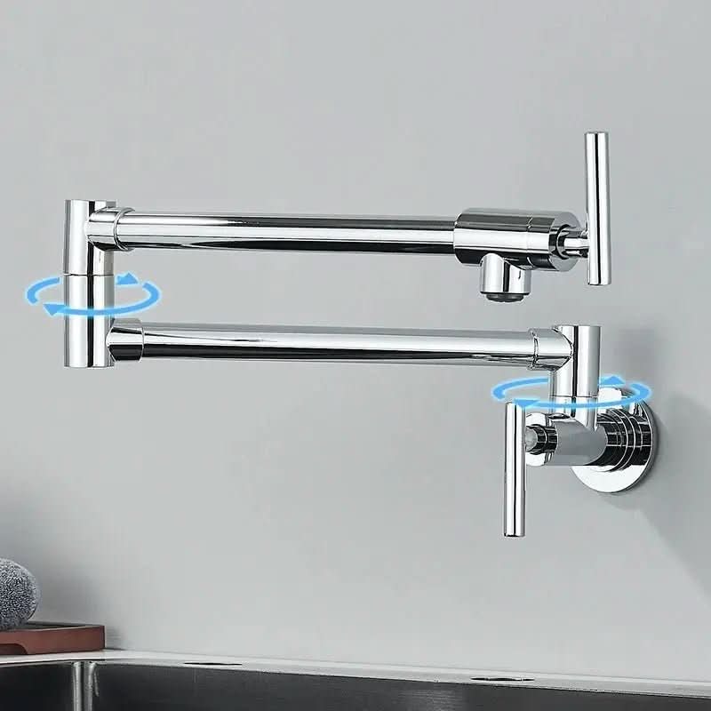 Torneira para Cozinha Gourmet Montada na Parede 360° Flexível Bico Longo - Praticidade e Estilo - Morada Serena