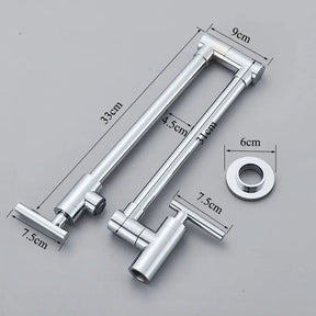 Torneira para Cozinha Gourmet Montada na Parede 360° Flexível Bico Longo - Praticidade e Estilo - Morada Serena