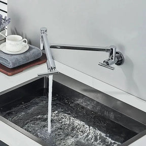 Torneira para Cozinha Gourmet Montada na Parede 360° Flexível Bico Longo - Praticidade e Estilo - Morada Serena