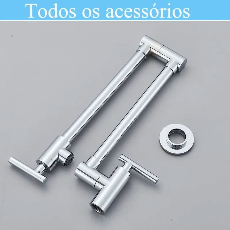 Torneira para Cozinha Gourmet Montada na Parede 360° Flexível Bico Longo - Praticidade e Estilo - Morada Serena